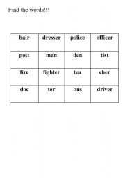 English worksheet: occupation