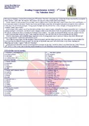 English Worksheet: St. Valentine Story