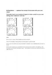 English worksheet: Santa cards creative writing