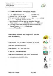 English Worksheet: Work sheet