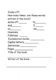 English Worksheet: Socks off!