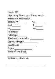 English worksheet: Socks off!