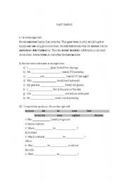 English worksheet: Past simple