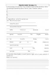 English Worksheet: More1! Unit 1-7
