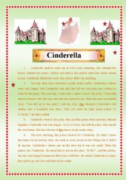 English Worksheet: Cindrella