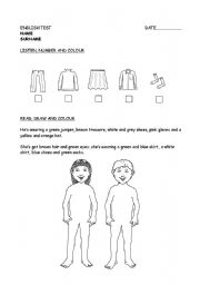 English worksheet: clothes