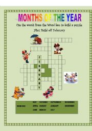 English Worksheet: Months of the Year