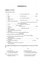 English Worksheet: conditionals