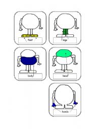 English Worksheet: Monster Body Parts 2