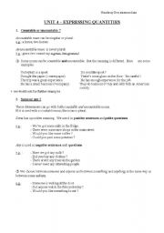 English Worksheet: expressing quantities