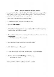English Worksheet: Friends - the one with all the wedding dresses