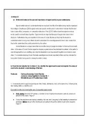 English Worksheet: Signal Words