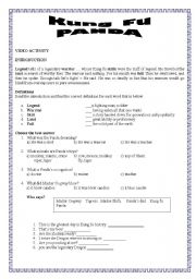 English Worksheet: video activity