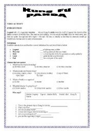 English worksheet: video activity