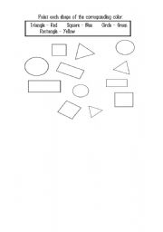 English worksheet: Shapes