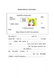 English worksheet: I about myself