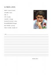 English Worksheet: Cristiano Ronaldo