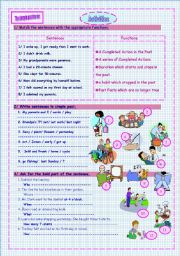 English Worksheet: simple past activities (2/2)