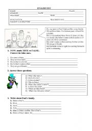 English Worksheet: ENGLISH TEST