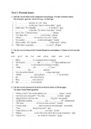 English worksheet: Exercises about Present Simple&Continuous-Imperatives-Lets