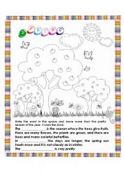 English Worksheet: Spring