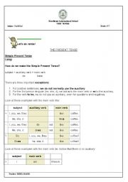 English Worksheet:  PRESENT SIMPLE AND CONTINUOUS 