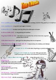 English Worksheet: Music - idioms, phrases