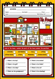 English Worksheet: THE HOUSE 1