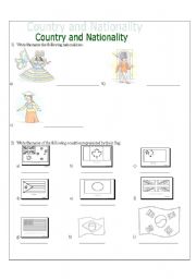 English worksheet: Country and Nationality