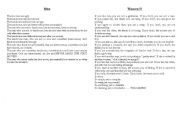 English Worksheet: Men & Women Continuation