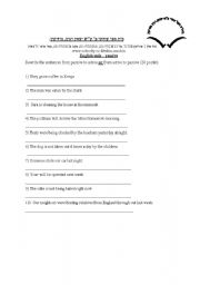 English worksheet: passive quiz