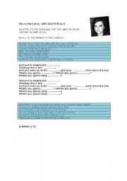 English worksheet: AMY MACDONALD - This is the Life