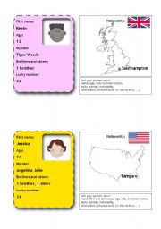 English Worksheet: people flashcards 9 (from 12)