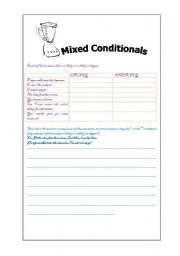 English Worksheet: Mixed Conditionals - 1st and 2nd