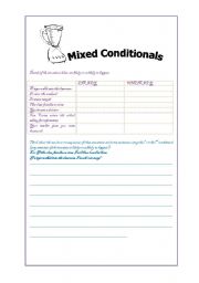 English worksheet: Mixed Conditionals - 1st and 2nd