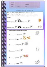 English Worksheet: demonstrative pronouns