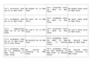 English worksheet: Modal verb card activity