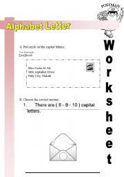 English Worksheet: Capital and Small letters
