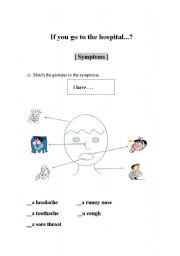English Worksheet: symptoms