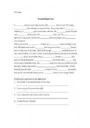 English worksheet: Present Simple Quiz