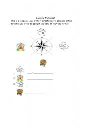 English worksheet: compass