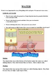 English worksheet: water-sources of water