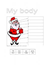 English Worksheet: Santas body