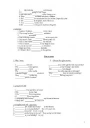 English Worksheet: To BE