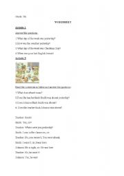 English Worksheet: worksheet