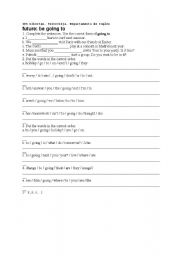 English Worksheet: going to
