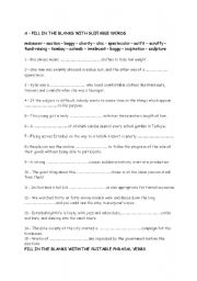 English Worksheet: Fill in the blanks