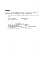 English worksheet: impeartive worksheet