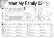 English Worksheet: My Family 02 (1/3)