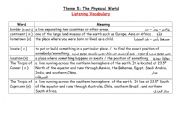 English worksheet: vocabulary